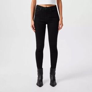 True religion Halle mid rise super skinny black jeans